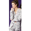 Caf50089 du Paris Long Sleeve Classic Stretch Pajamas (2 Piece)